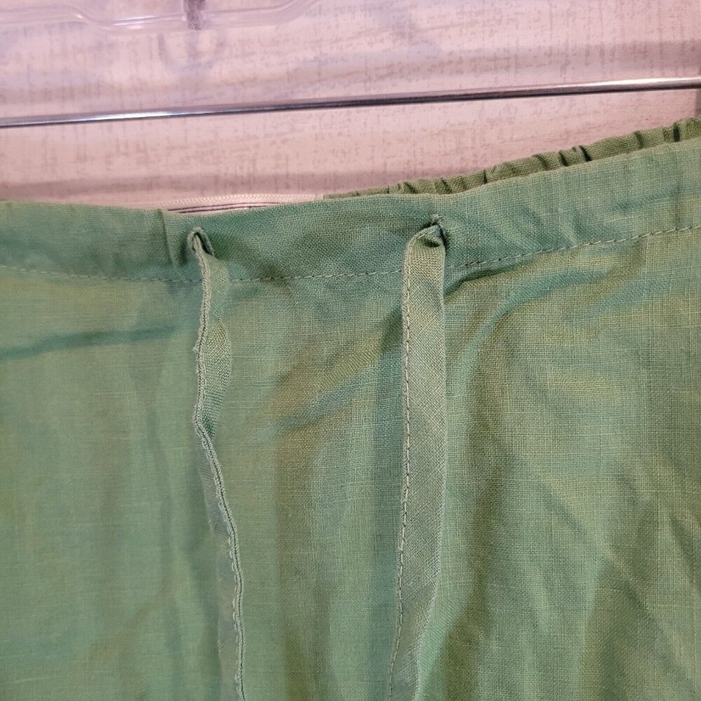 Old Navy Low Rise Linen Skirt Womens 6 Green Ruffle Hem Tiered Y2K - Picture 3 of 7